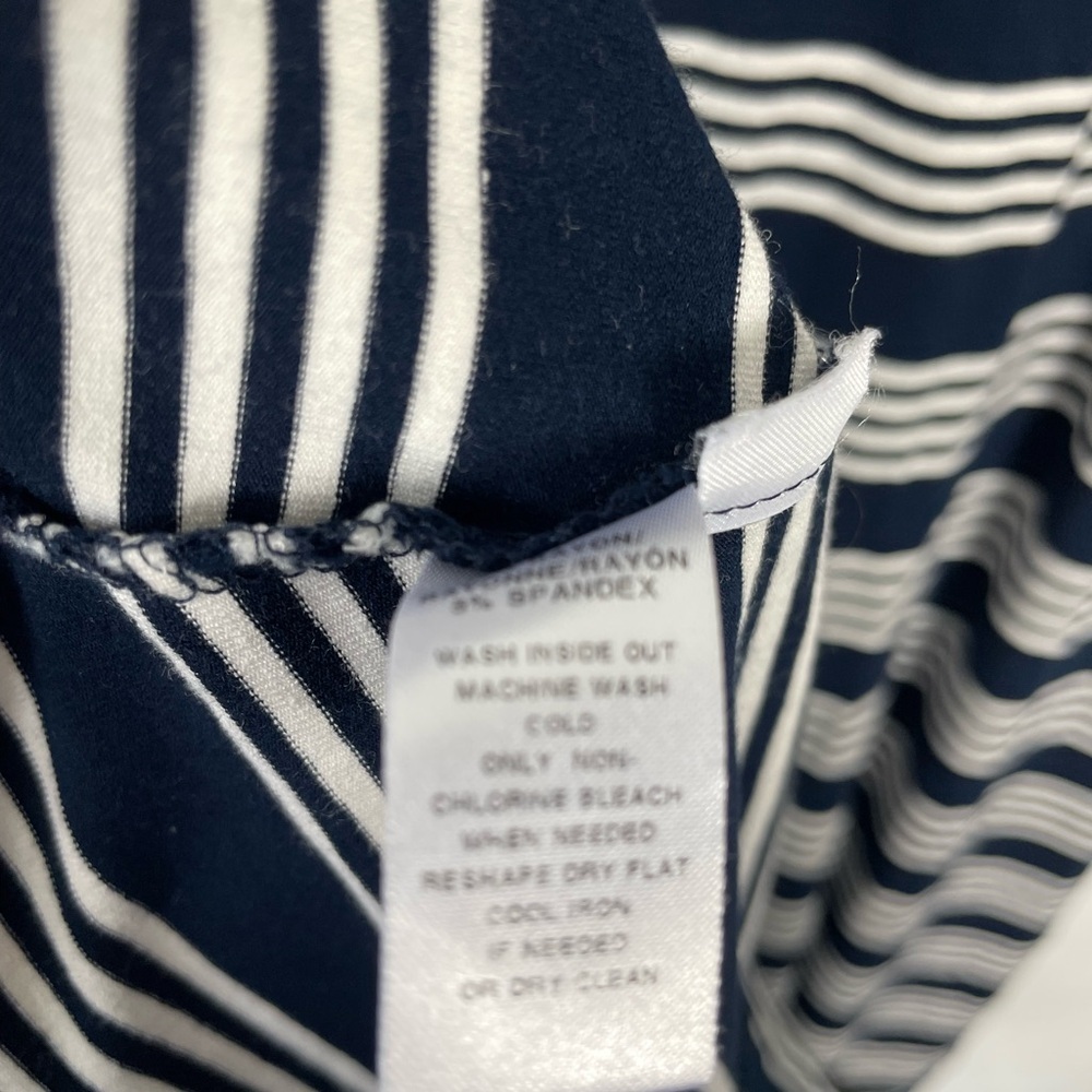 LOFT Navy and White Striped Sleeveless Dress Size M - Picture 5 of 8